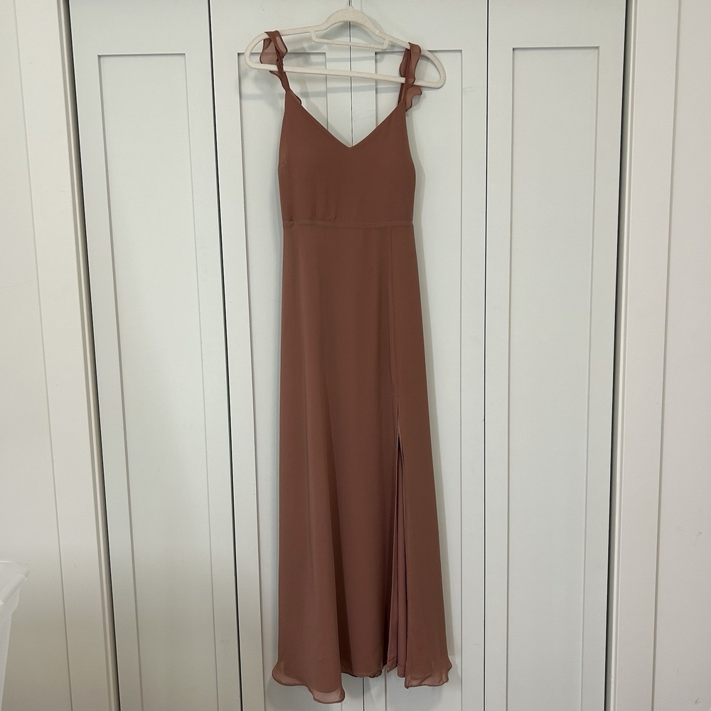 Birdy Grey Dress Womens Small Doris Dessert Rose Pink Chiffon Bridesmaid